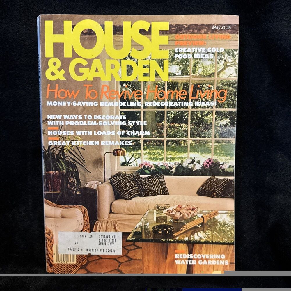 Vintage House & Garden Magazine May 1980 How to Revive a Living Room Kitchen